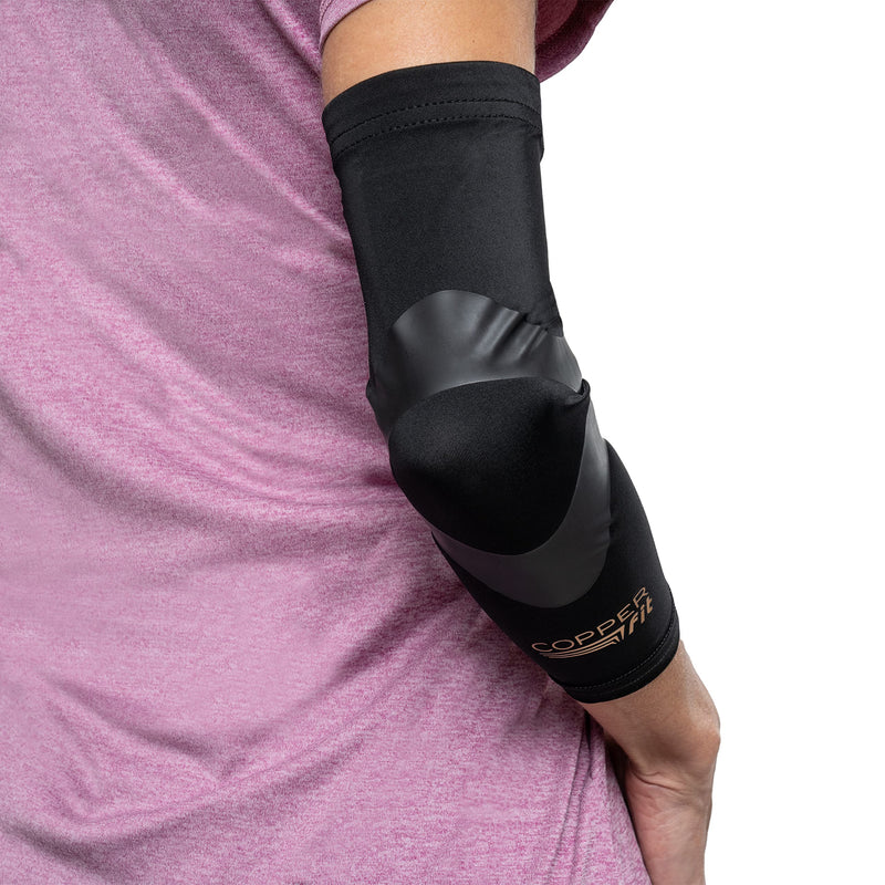 [Australia] - Copper Fit Pro Series Performance Compression Elbow Sleeve Large Black with Copper Trim 