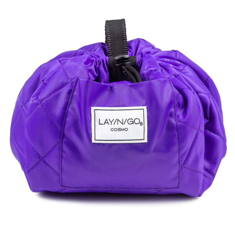 [Australia] - Lay-n-Go Drawstring Makeup Bag – Purple, 20 inch - Travel Cosmetic Bag and Jewelry, Electronics, Toiletry Bag – Perfect Holiday Gift 