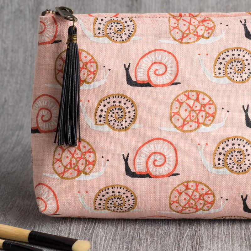 [Australia] - Now Designs Linen World Design Cosmetic Bag-Small Small Small World 