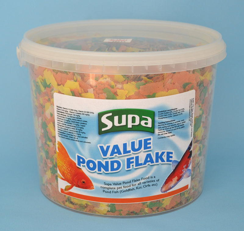 [Australia] - Supa Value Pond Flake Fish Food, 3 Litre Bucket | Premium Quality Koi & Pond Fish Food | Provides A Balanced Diet 1 3 l (Pack of 1) 