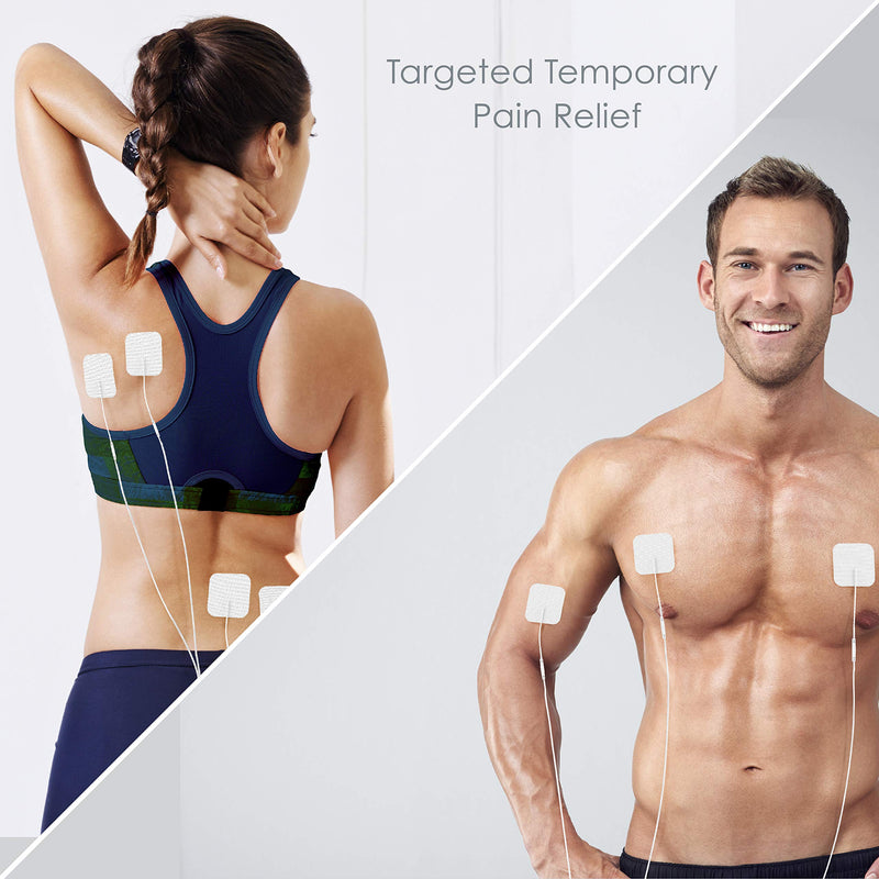 [Australia] - Pure Enrichment PurePulse TENS Electronic Pulse Stimulator Featuring Comprehensive LCD Screen, 6 Programs, 3 Massage Settings, and 2 Channels - Includes 4 AAA Batteries + 4 Reusable Electrode Pads 