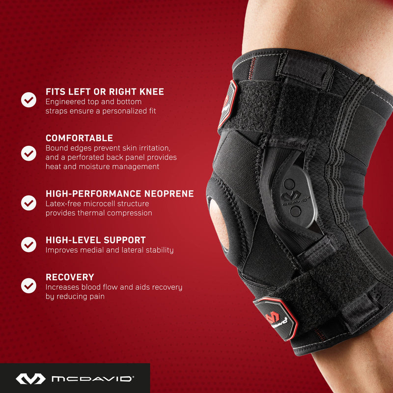 [Australia] - McDavid Maximum Support Knee Brace with Hinges (429X). Compression and Stability Straps for ACL, LCL, Arthritis, Tendonitis, MCL, Patella. Left and Right. Men and Women. Medium 
