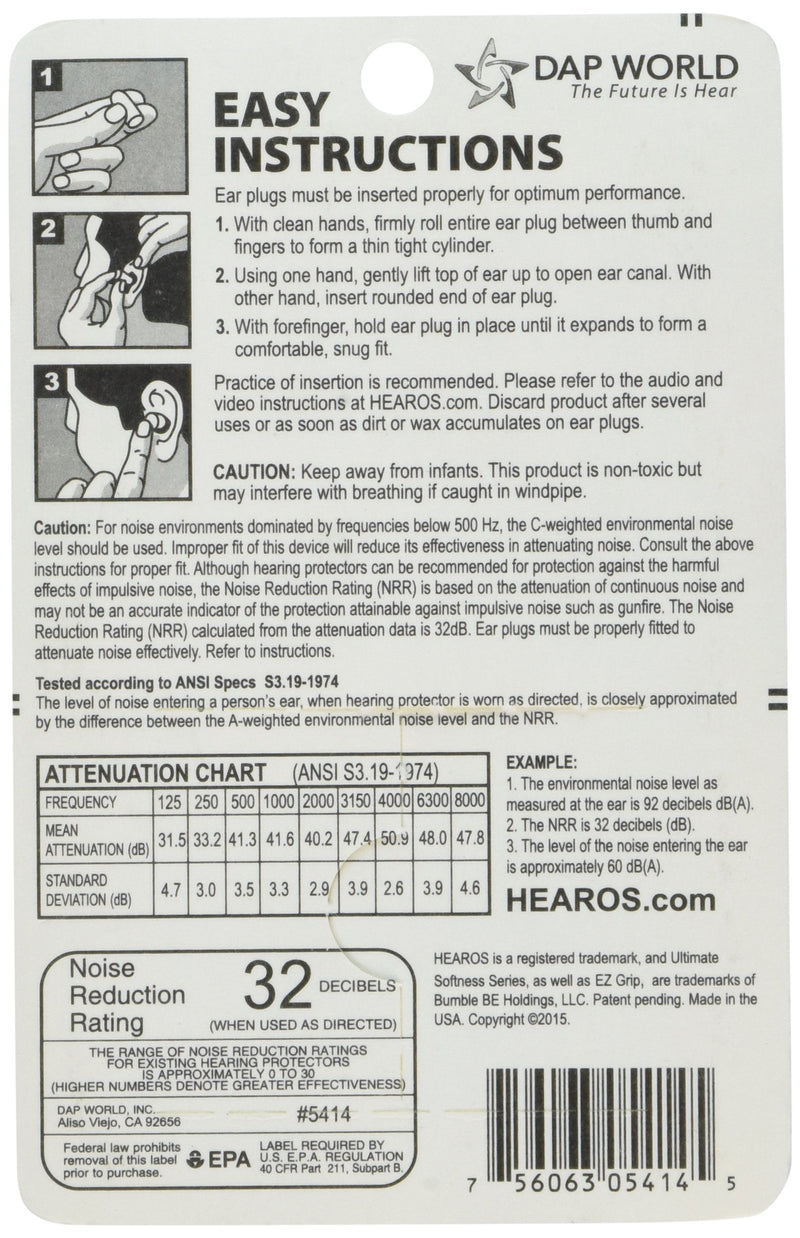 [Australia] - Hearos, Ear Plugs Ultimate Softness, 12 Count 