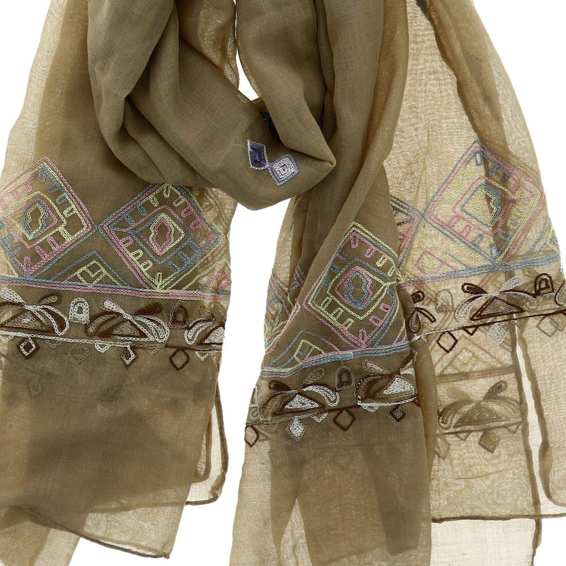 [Australia] - FASHIONGEN - Woman's Scarf, Shawl, SALIE Taupe 