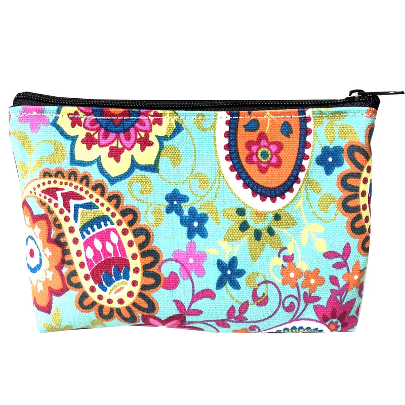 [Australia] - HappyDaily Pack of 6 Fashion Design Muliti-functional Bag Using as Makeup bag or Cosmetic Pouch or Travel Toiletry or Carrying Purse (Floral Pattern) Floral Pattern(Pink/Green/White) 