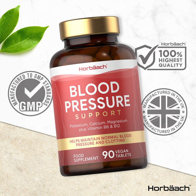 [Australia] - Blood Pressure Supplement | 90 Vegan Tablets | Helps Maintain Normal Blood Pressure | with Magnesium, Potassium & Calcium | for Men & Women | by Horbaach 