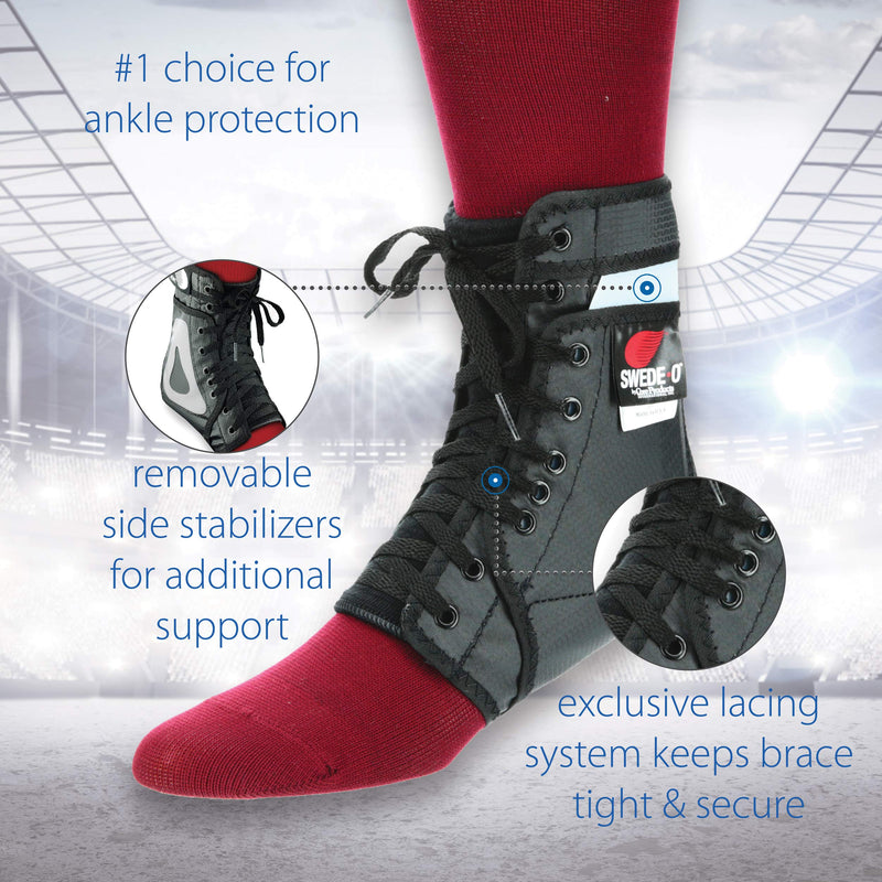 [Australia] - Swede-O Ankle Lok Ankle Brace, Black - Medium Medium (Pack of 1) 