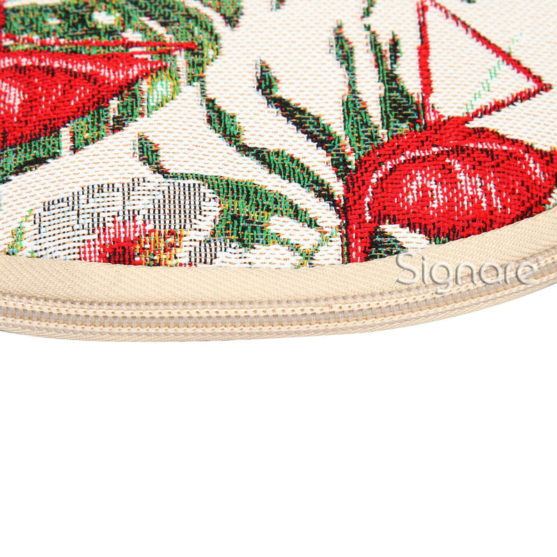 [Australia] - Signare Tapestry cosmetic bag makeup bag for Women with Flamingo Pink and Green Ladies Design (COSM -FLAM) 