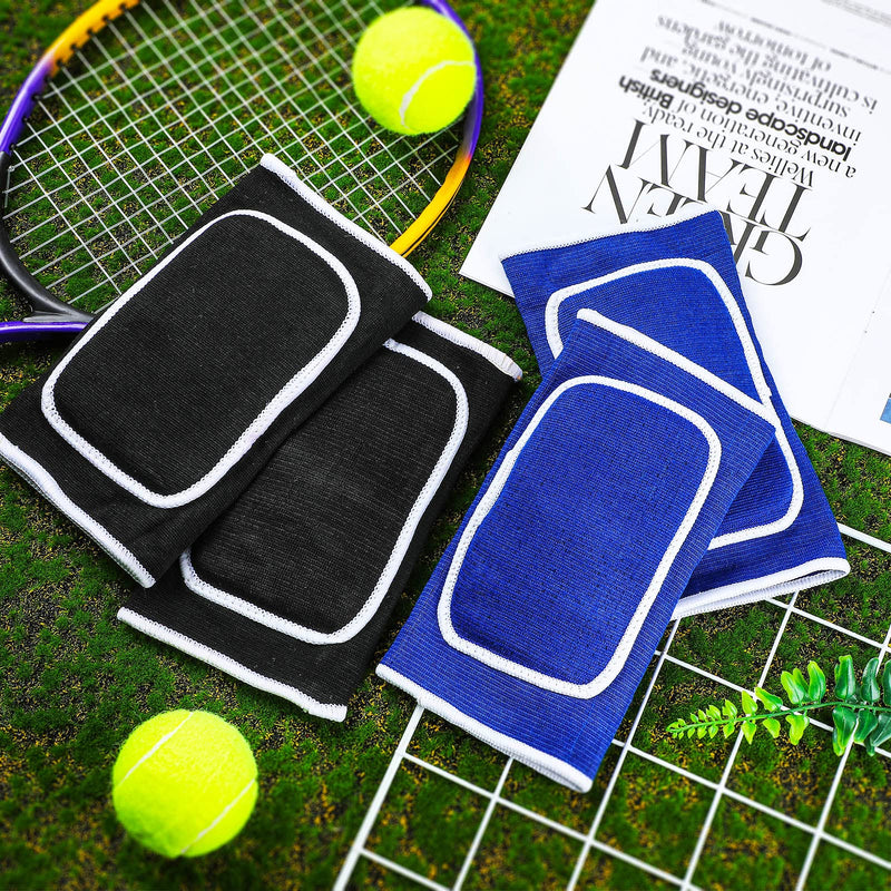 [Australia] - 2 Pair Elbow Pads Breathable Protective Support Gel Pad Elbow Brace Volleyball Elbow Pads Basketball Elbow Wraps Elbow Pads for Biking, Volleyball, Basketball, Football, Skating, Dancing 