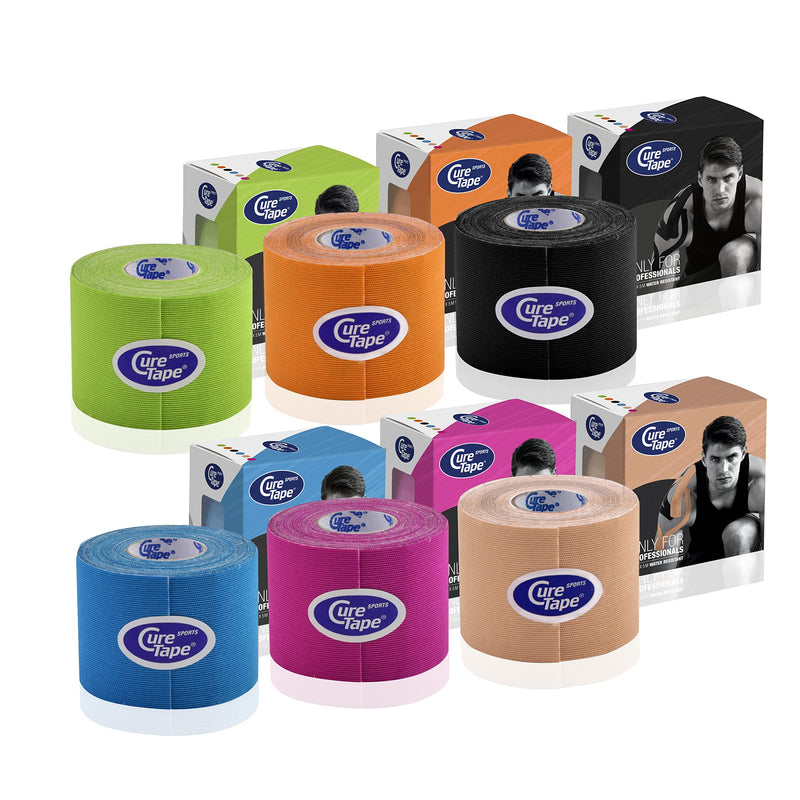 [Australia] - CureTape® Sports Kinesiology Tape | 30% Stronger Adhesion for Extreme Sporting Conditions | Waterproof & Quick Dry Viscose | Increase Mobility & Performance (Orange) Orange 