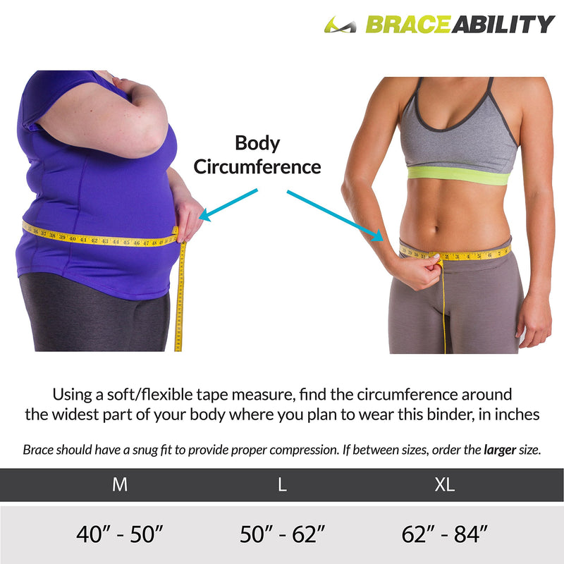 [Australia] - BraceAbility Ultra Plus Size Abdominal Tummy Wrap | Compression Girdle Shapewear Binder to Slim, Flatten & Tighten Stomach (Medium) Medium 