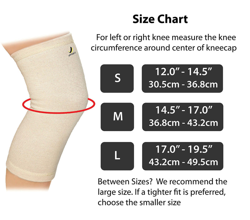 [Australia] - UptoFit True Copper Compression Knee Sleeve, Lightweight Brace for Everyday Knee Support, Breathable Fabric for Jogging and Daily Activity, Unisex, Medium 