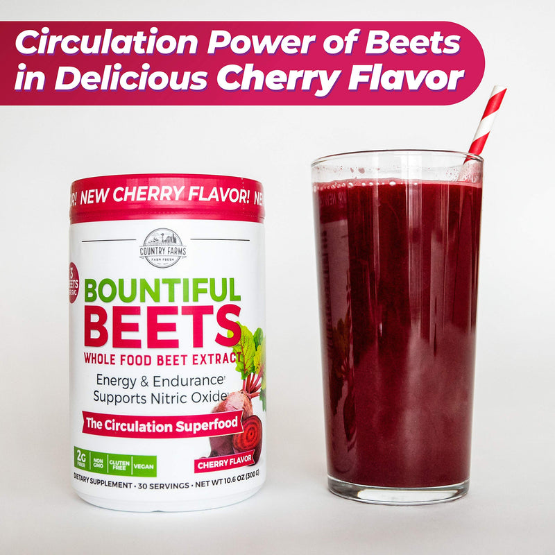 [Australia] - COUNTRY FARMS Bountiful Wholefood Beets Extract Circulation Superfood, 30 Servings (Packaging may vary), White, 10.6 Ounce 