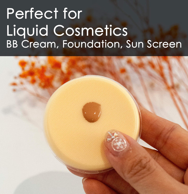 [Australia] - COSRAMY Premium Orange Silicone Beauty Makeup Puff - Washable Cosmetic Blender for Foundation, BB Cream, Concealer, Sunscreen, Makeup Base, Blusher. No Waste of Foundation, Easy Clean 