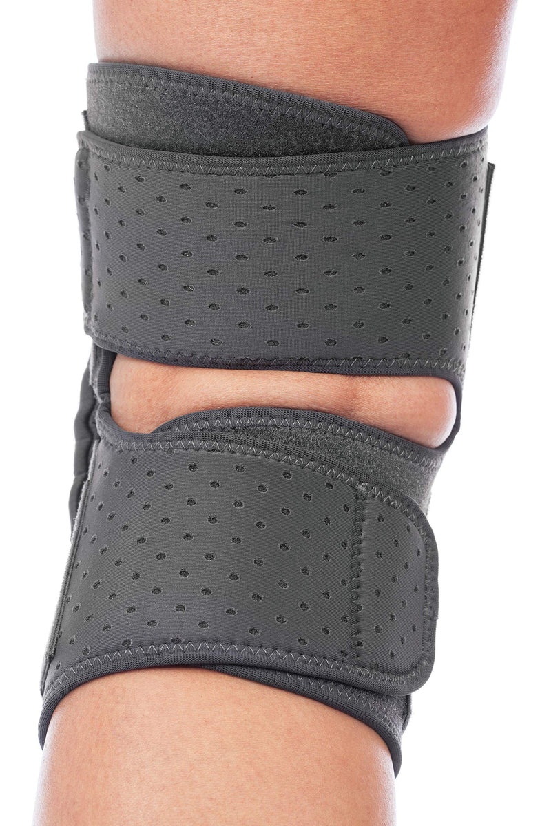 [Australia] - Mueller Comfort Plus Knee Stabilizer, Gray, Medium/Large | Stabilizing Knee Brace Medium/Large (Pack of 1) Side Stabilizers 