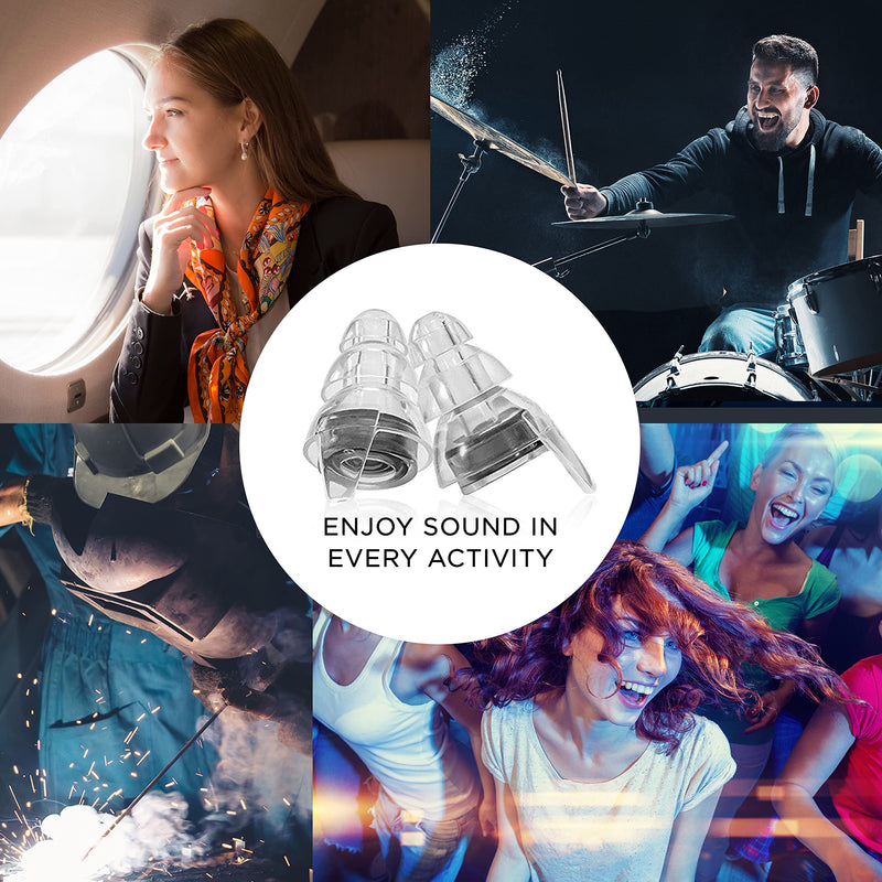 [Australia] - EarGuard High Fidelity Earplugs Music Earplugs Hearing Protection for Concerts, Musicians, Motorcycle, Airplanes, 23db Noise Reduction Earplugs 