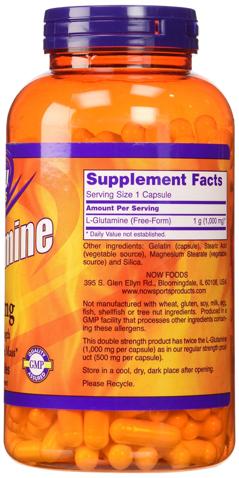 [Australia] - Now Foods L-Glutamine 1000 mg - 240 Capsules 