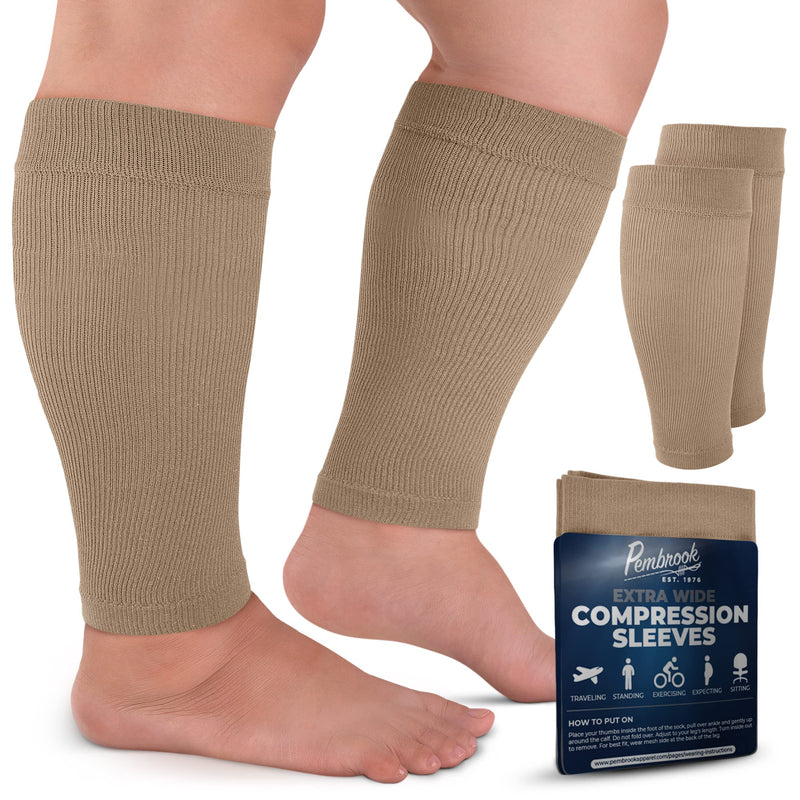 [Australia] - Pembrook Plus Size Compression Toeless Socks and Sleeves Bundle 