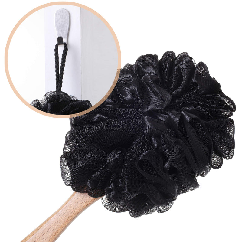 [Australia] - Slick- Loofah with Handle, Loofah Back Scrubber, Back Loofah, Loofah Brush with Long Handle, Loofah on A Stick, Shower Loofah with Handle, Shower Supplies, Loofah Scrubber, Loofah Back Scrubber 