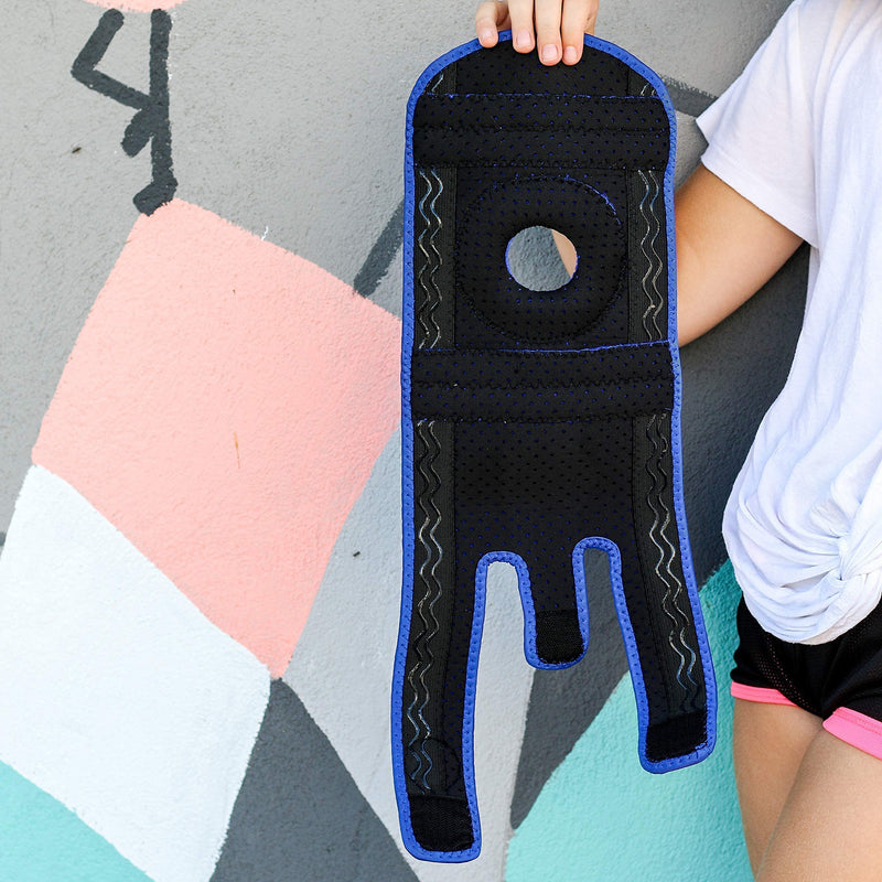 [Australia] - Kids Knee Support Bundle: 1 Kids Knee Brace (Blue) and 1 Kids Knee Sleeve (Blue) 