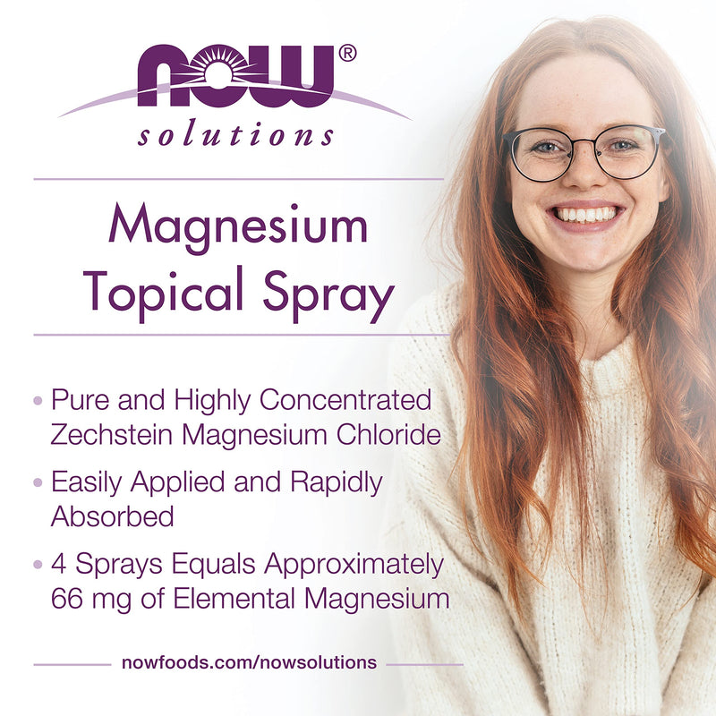 [Australia] - NOW Solutions, Magnesium Topical Spray, from the Ancient Zechstein Seabed, Highly Concentrated, 8-Ounce 