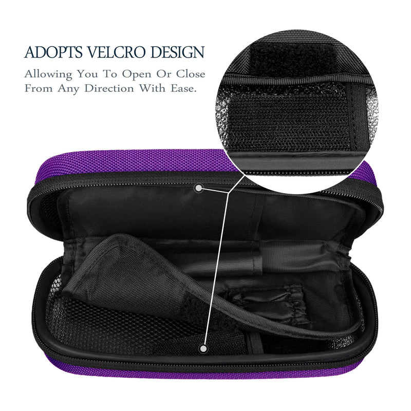 [Australia] - SHBC Insulin Cooler Travel Case for Diabetic Organize Medication Insulated Cooling Bag with 2 Ice Packs Purple 