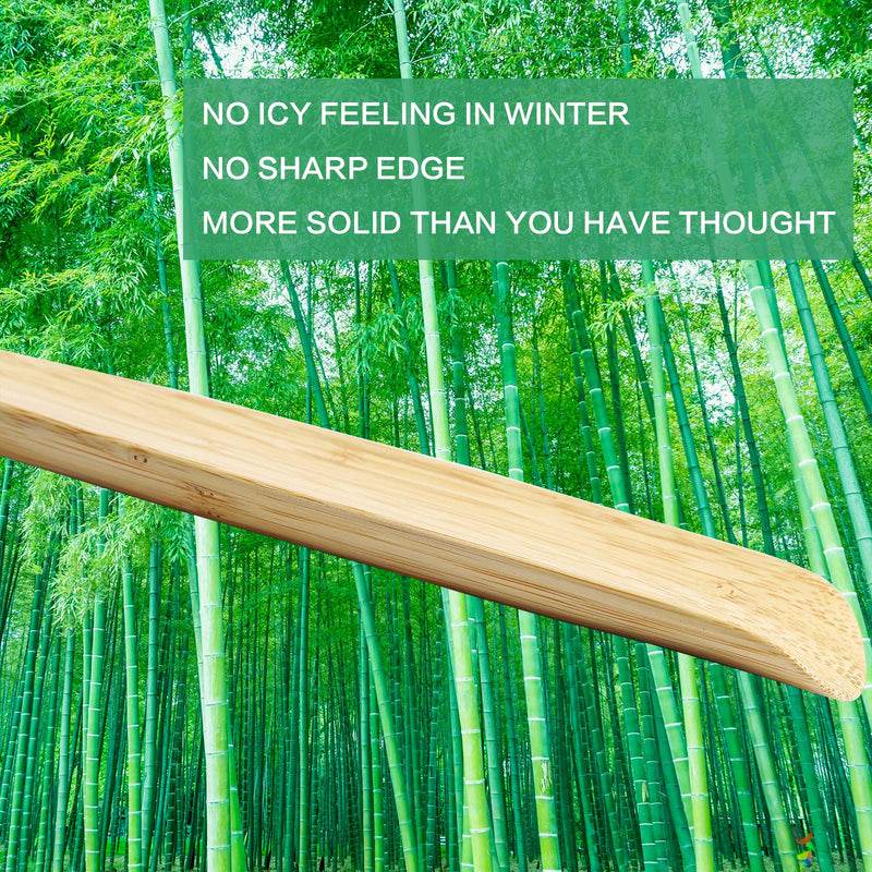 [Australia] - 21.6'' Long Handled Bamboo Wooden Shoe Horn,Wood Shoe Horn Long Handle for Seniors,Women and Men to Use While Standing,Professional Wooden ShoeHorn with Leather Strap for Hanging 