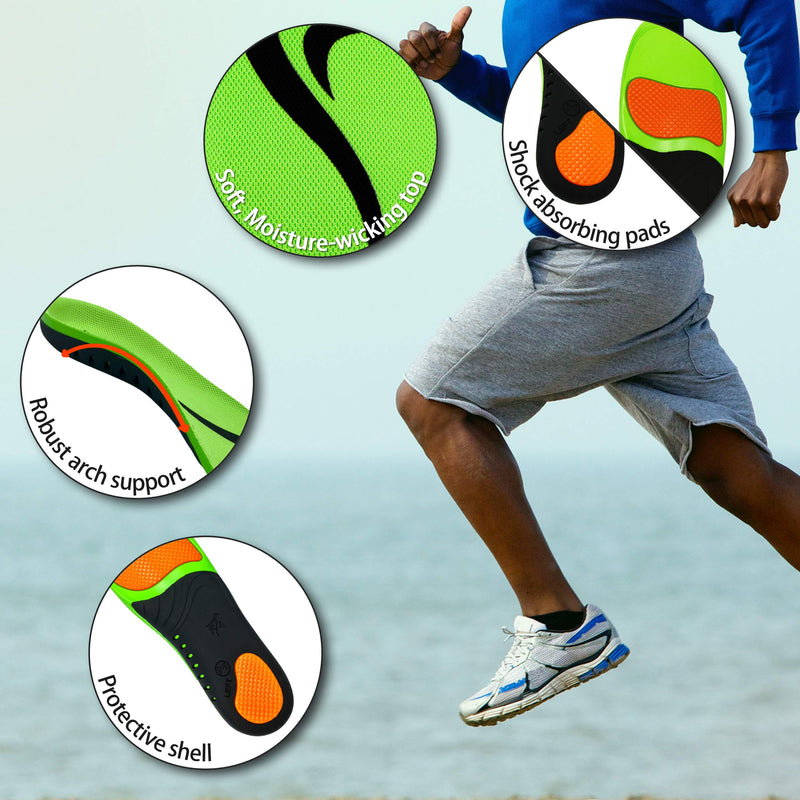 [Australia] - Orthotic Sports Insoles by FootActive | NHS - Approved | High Impact Advanced Orthotic Arch-Support Insoles for Sports, Athletics, Leisure, Work & Play | Relieves Plantar Fasciitis & Heel Pain 3/4.5 UK 