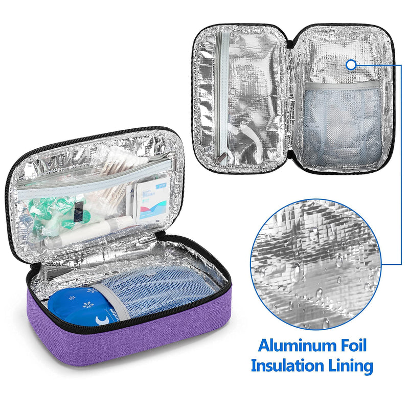 [Australia] - Yarwo 2-Pack Insulin Cooler Travel Cases with 4 Ice Pack for Audlt and Kids 