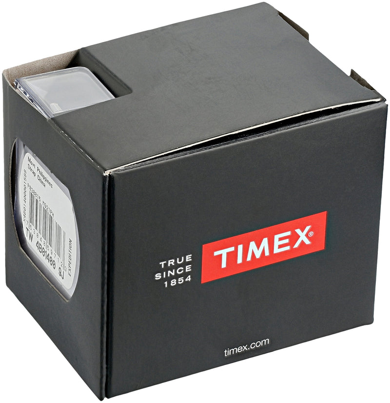 [Australia] - Timex Women's Easy Reader Leather Strap 30mm Watch Black/Gold/Cream 