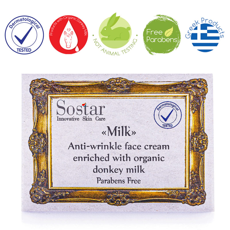 [Australia] - Sostar Anti-Wrinkle Face Day Cream with Donkey Milk ‚Äì Intensive Natural Anti-Aging Face Cream That Reduces Signs Of Ageing - Suitable for Mature & All Skin Types. 