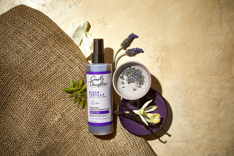 [Australia] - Carol’s Daughter Black Vanilla Leave In Conditioner Spray for Curly, Wavy, Natural Hair, Adds Moisture & Shine to Dry, Damaged Hair- Made with Castor Oil, Rosemary and Aloe for Hydration, 8 fl oz Leave-In Conditioner Spray 