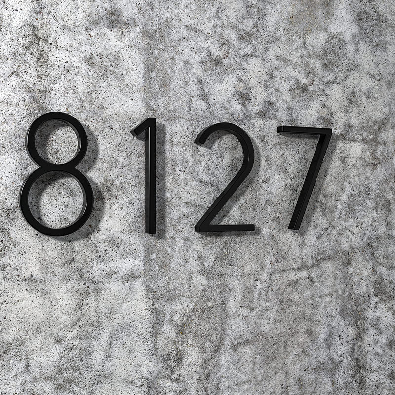 [Australia] - 5" Floating Stainless Steel Address House Number, Modern Metal Anti-Rust House Numbers with Nail Kits for Door Garden Mailbox Decor Visibility Signage (0) 0 