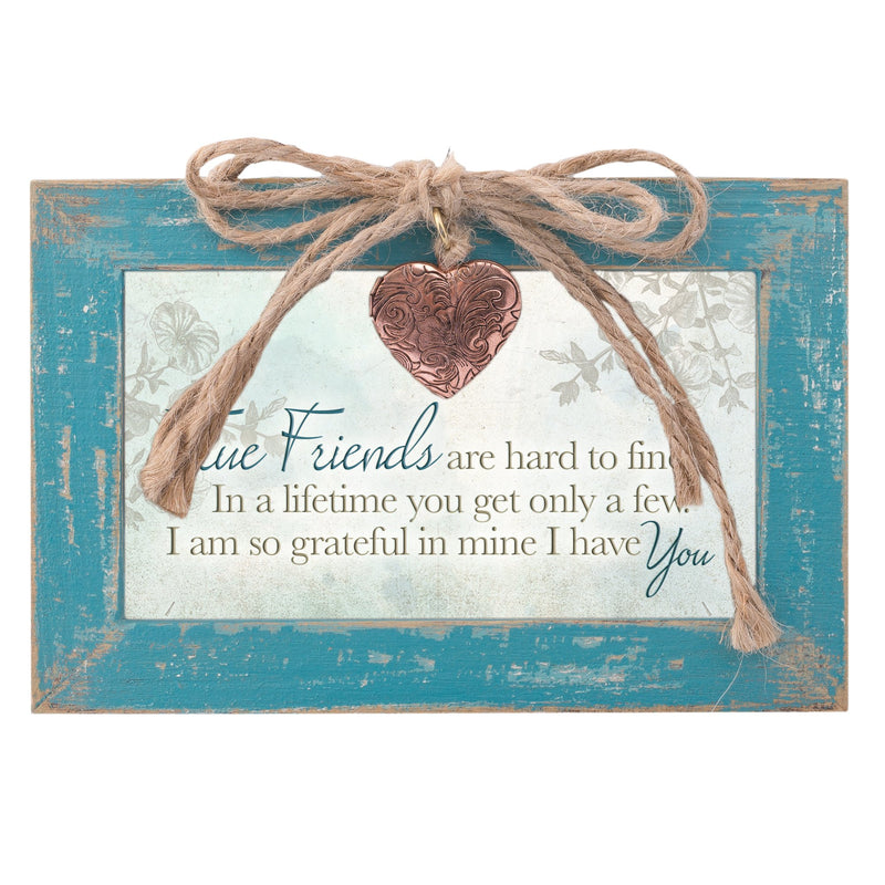 [Australia] - Cottage Garden True Friends Grateful Teal Wood Locket Jewelry Music Box Plays Tune That's What Friends are for Blue 