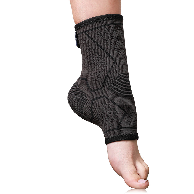 [Australia] - Fit Active Ankle Brace Support Sock for Men & Women | Compression Sleeve for Pain Relief, Plantar Fasciitis, Achilles Tendon Support, and Sprains Black Small 