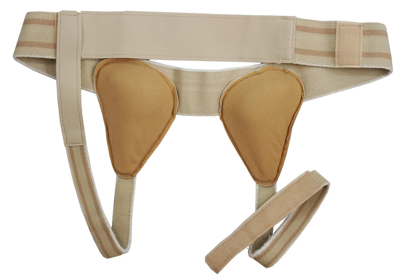 [Australia] - ORTONYX Inguinal Groin Hernia Truss Support Belt - Double Beige 1 Count (Pack of 1) 