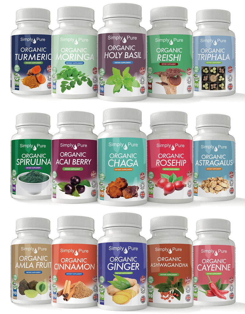 [Australia] - Simply Pure Organic Tribulus Capsules x 90, (500mg), 100% Natural Soil Association Certified, Gluten Free, GM Free and Vegan. 