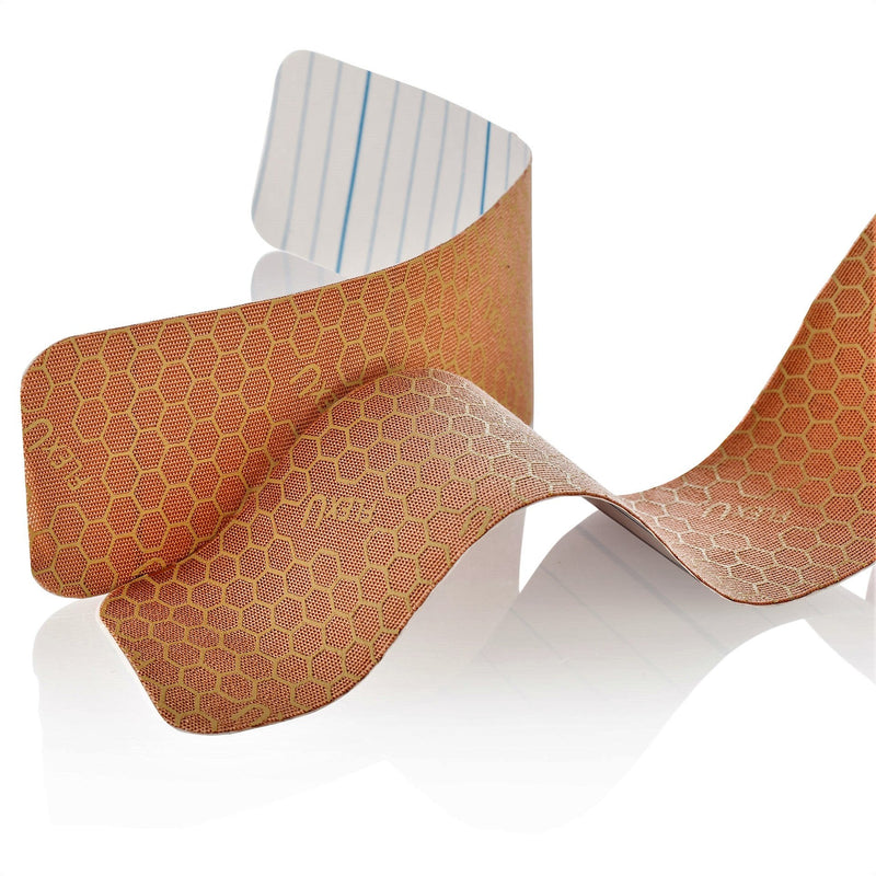 [Australia] - FlexU Kinesiology Tape; Single Roll (Pre-Cut or Continuous); Advanced Strength and Flexibility Properties; Longer Lasting Therapeutic Recovery; Sports Tape Beige 16.4 feet Pre-Cut 