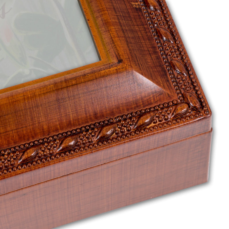 [Australia] - Cottage Garden Box of Wishes for You My Daughter Woodgrain Rope Trim Jewelry Music Box Plays You are My Sunshine 