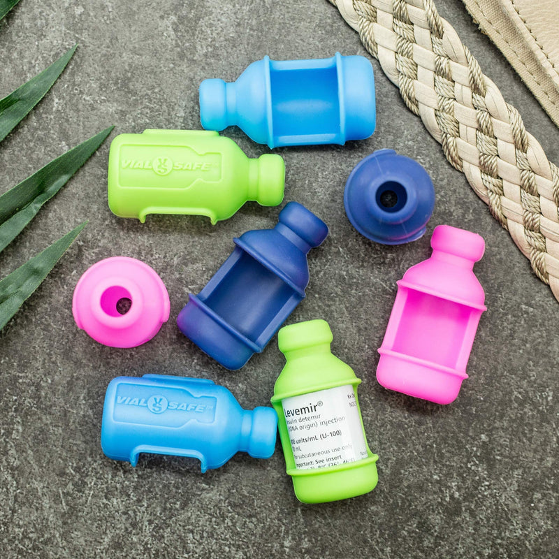 [Australia] - VIAL SAFE Insulin Bottle Protector Case/Sleeve for Diabetes, Never Risk Breaking Your Insulin Vial, Reusable, Durable, Flexible Silicone Protective Sleeve, 2-Pack (Short), Lt. Green 2 Count (Pack of 1) 
