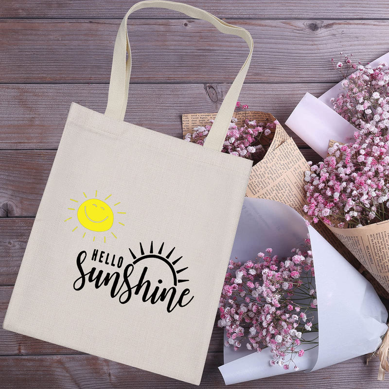 [Australia] - LEVLO Hello Sunshine Cosmetic Make up Bag Summer Sunshine Lover Gift Cute Sunshine Print Graphic Makeup Zipper Pouch Bag For Women Girls, Hello Sunshine Tote, 