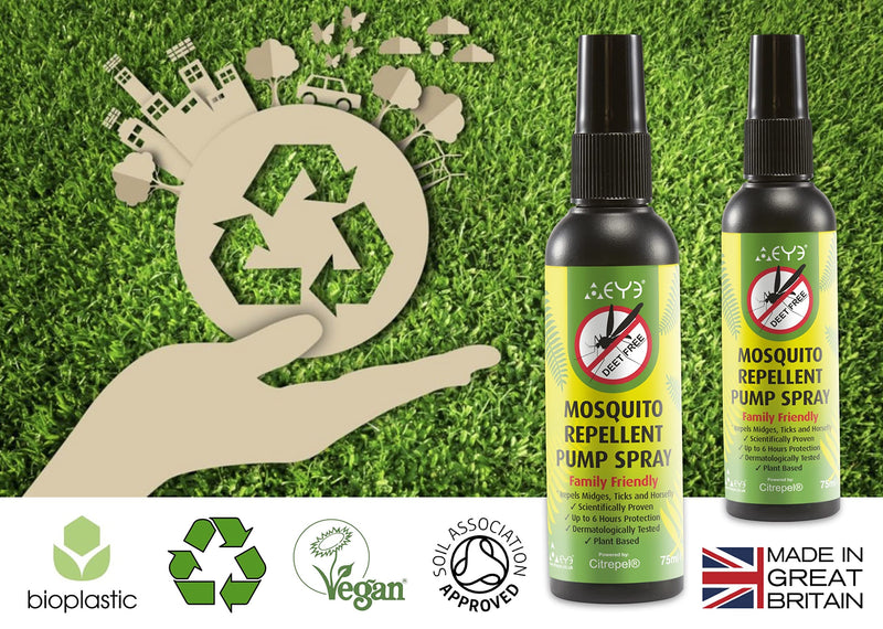 [Australia] - THEYE Insect Repellent Spray 75ml x 2 | No Deet | Plant-Based & Alcohol Free | No Harmful Chemicals | Mosquito Repellent 