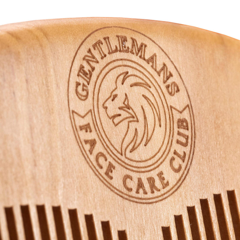 [Australia] - Beard Comb - Gentlemans Face Care Club Vegan Friendly Handmade Wooden Comb - Handy Pocket Size For Snag Free Moustache And Beard Care With FREE Storage Bag + Can Be Used With Beard Oil Or Wax 