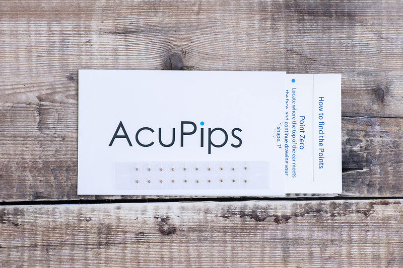 [Australia] - Tiny Gold Ear Seeds with Placement Chart for Stress and Anxiety, Self Care, Holistic, Natural, Acupressure, Acupuncture, Earseeds 
