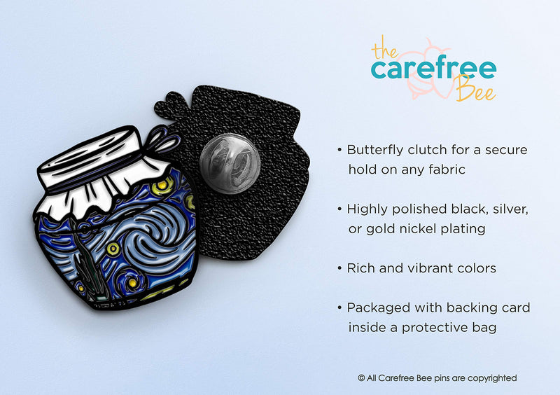 [Australia] - Introvert Enamel Pins for Backpacks - Enamel Pin Set by The Carefree Bee | Cute Pins for Jackets Bulk Enamel Pins Pack Funny Pins Backpack Pins (Set 7) 