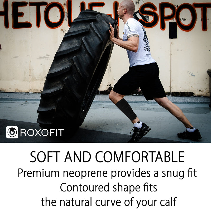 [Australia] - Calf Brace for Torn Calf Muscle and Shin Splint Relief - Calf Compression Sleeve for Lower Leg Injury, Strain, Tear - Runners Neoprene Splints Wrap for Men and Women 