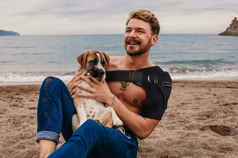 [Australia] - Doctor Developed Shoulder Support/Shoulder Strap / Shoulder Brace & Handbook (Black) Black 