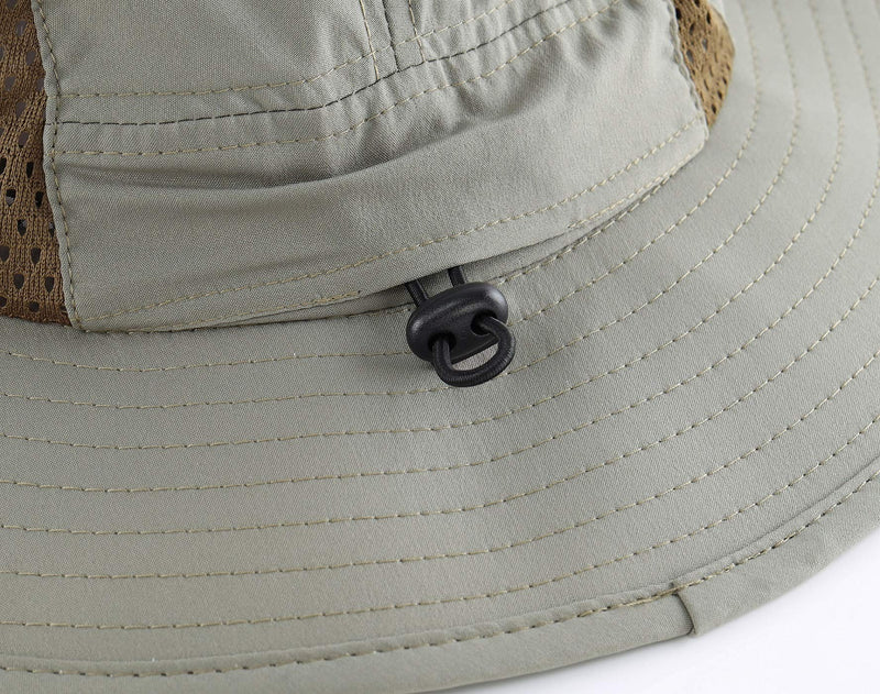 [Australia] - Connectyle Men's UV Sun Hat with Neck Flap UPF 50+ Sun Protection Fishing Hat Army Green 