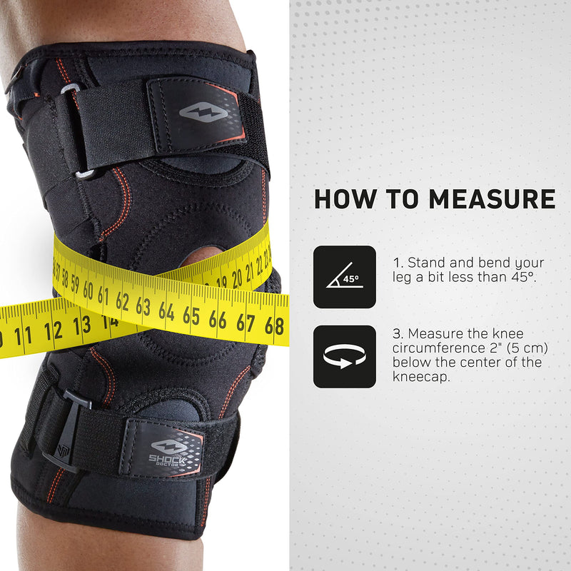 [Australia] - Shock Doctor 872 Knee Brace, Knee Support for Stability, ACL/PCL Injuries, Patella Support, Prevent Hyperextension, Meniscus Injuries, Ligament Sprains for Men & Women, Sold as Single Unit (1) Medium 