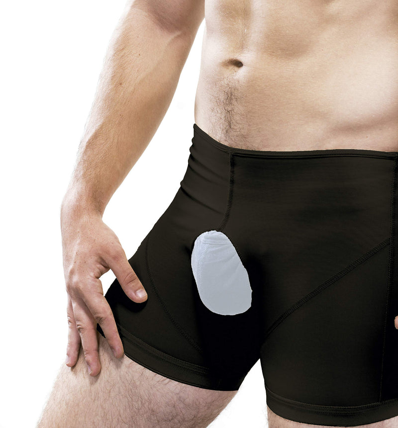 [Australia] - Inguinal Hernia Support Belt Invisible Underpants Compression Garment Truss Galess (Black, M) Black Medium (Pack of 1) 
